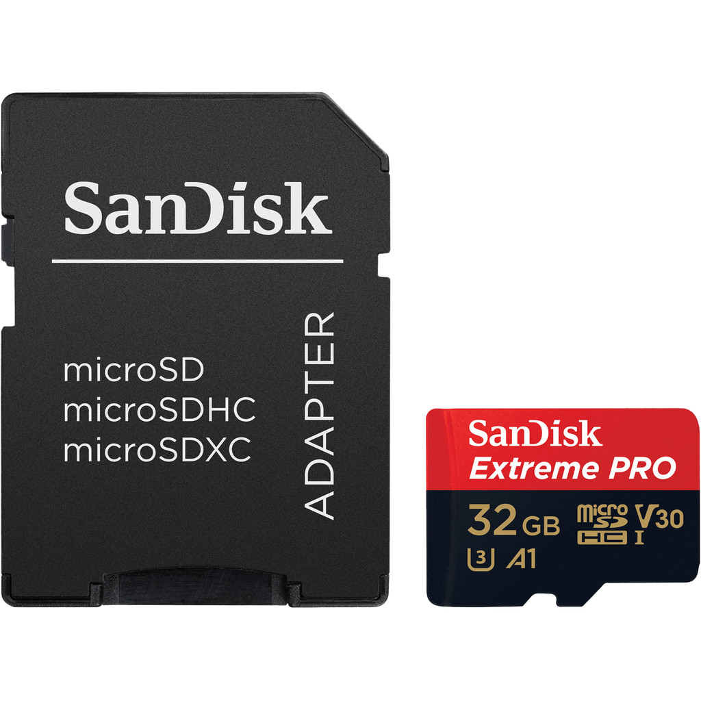 SanDisk microSDHC Extreme Pro 32GB 100MB/s A1 U3 + SD adapter bestellen