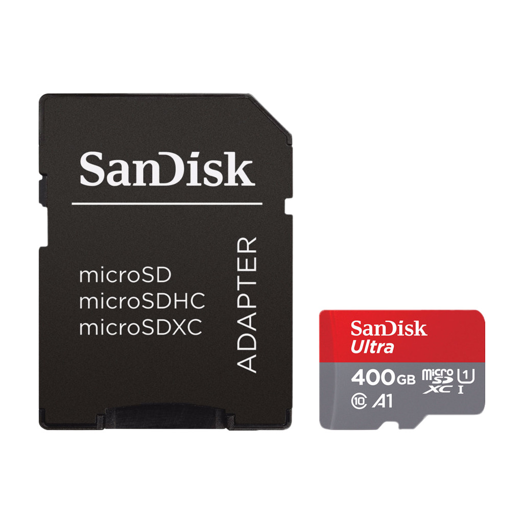 SanDisk MicroSDHC Ultra 400GB 120 MB/s CL10 A1 UHS-1 + SD Ad bestellen