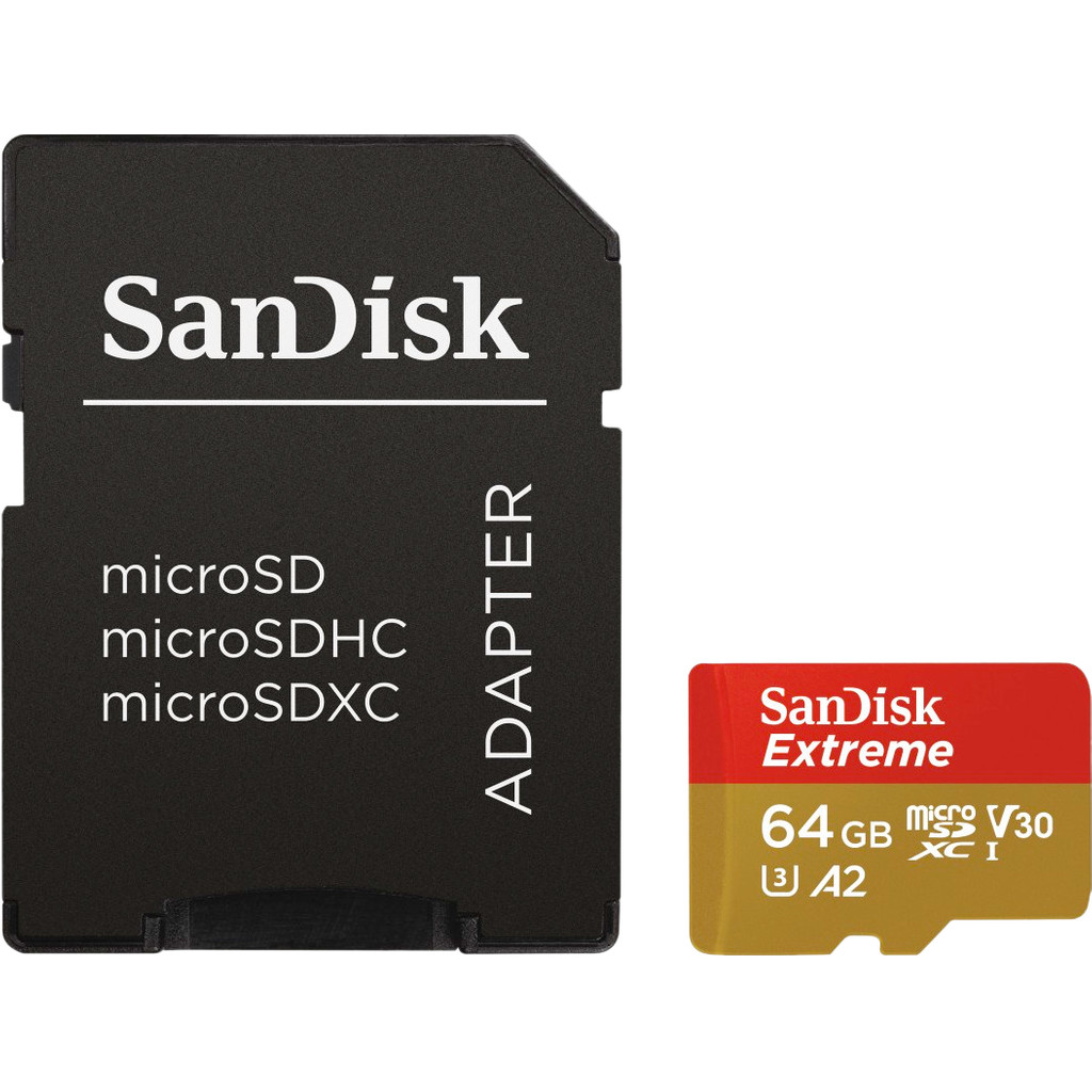 SanDisk MicroSDXC Extreme 64GB 160MB/s + SD Adapter bestellen
