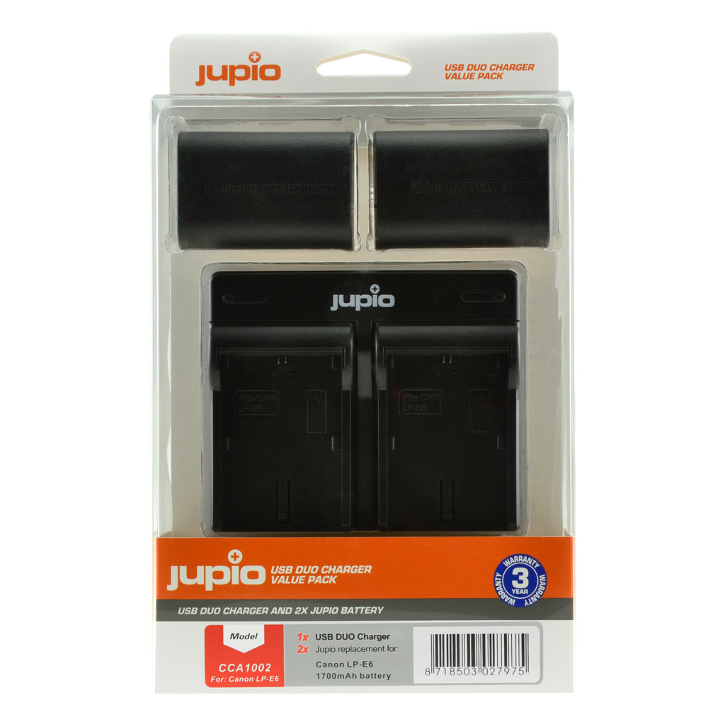 Jupio Kit: 2x Battery LP-E6 1700mAh + USB Dual Charger bestellen