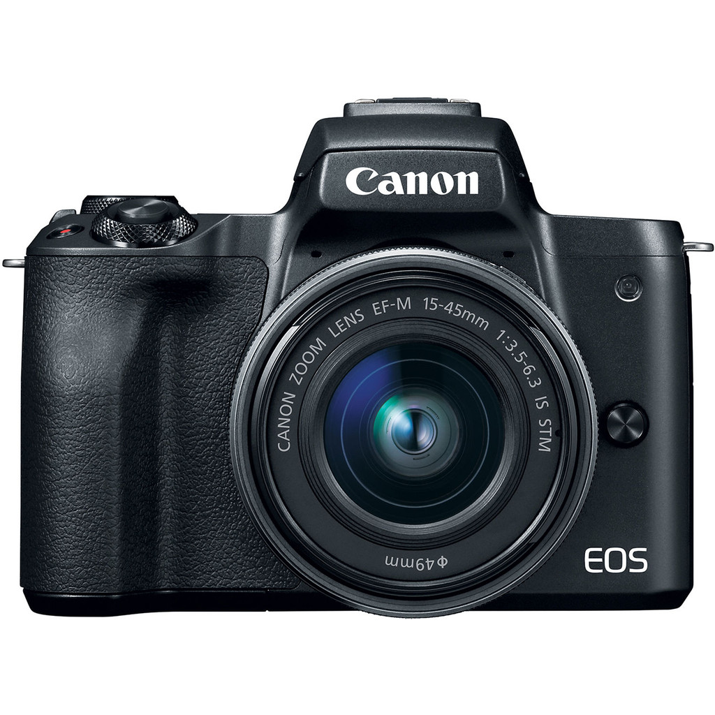 Canon EOS M50 Zwart + 15-45mm IS STM + 55-200mm IS STM bestellen