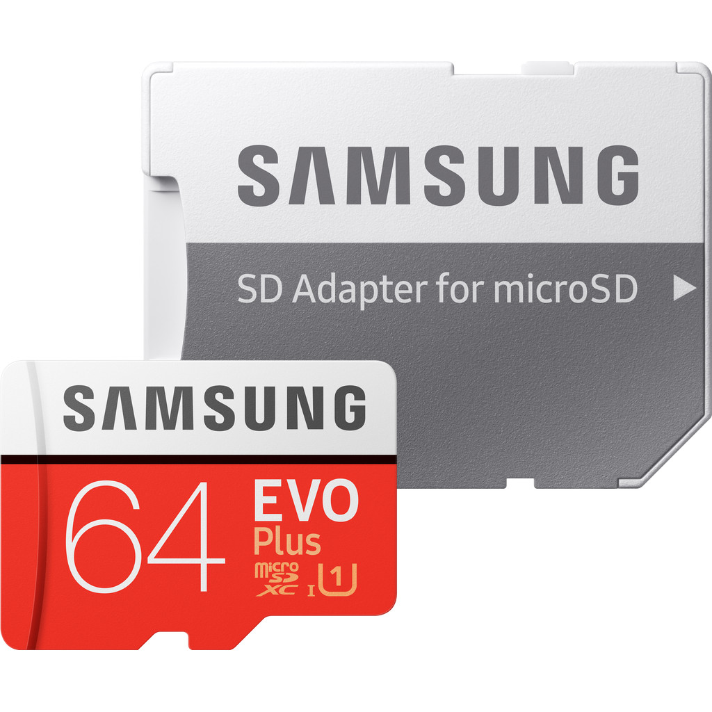 Samsung microSDXC EVO+ 64 GB 100MB/s CL 10 + SD adapter bestellen
