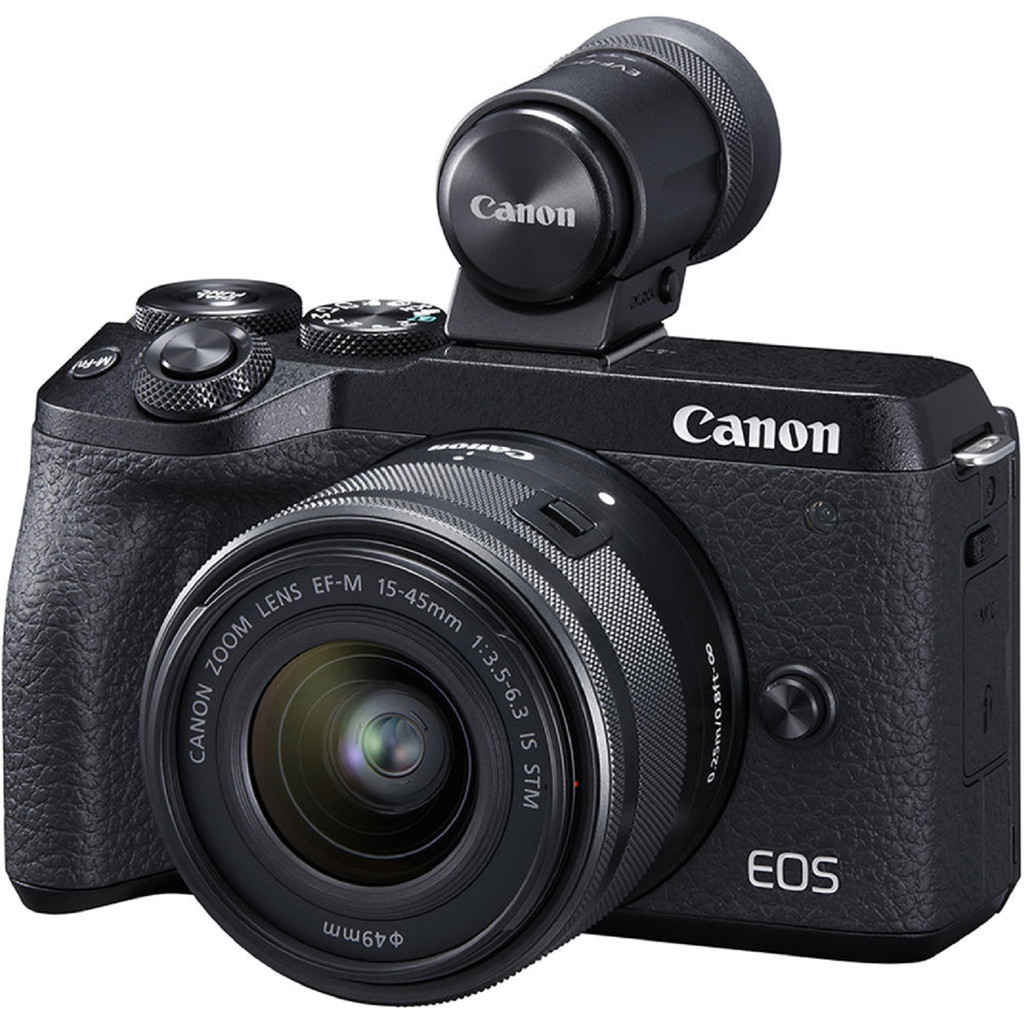Canon EOS M6 Mark II Zwart + 15-45mm + EVF-DC2 bestellen