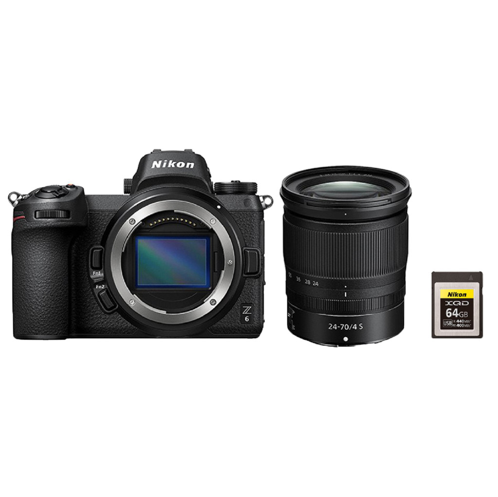 Nikon Z6 + Nikkor Z 24-70mm f/4 S + 64 GB XQD Geheugenkaart bestellen