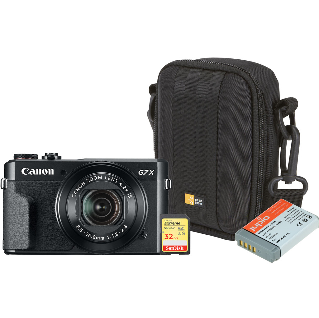 Starterskit – Canon Powershot G7 X II + Geheugen + Tas + Extra accu bestellen